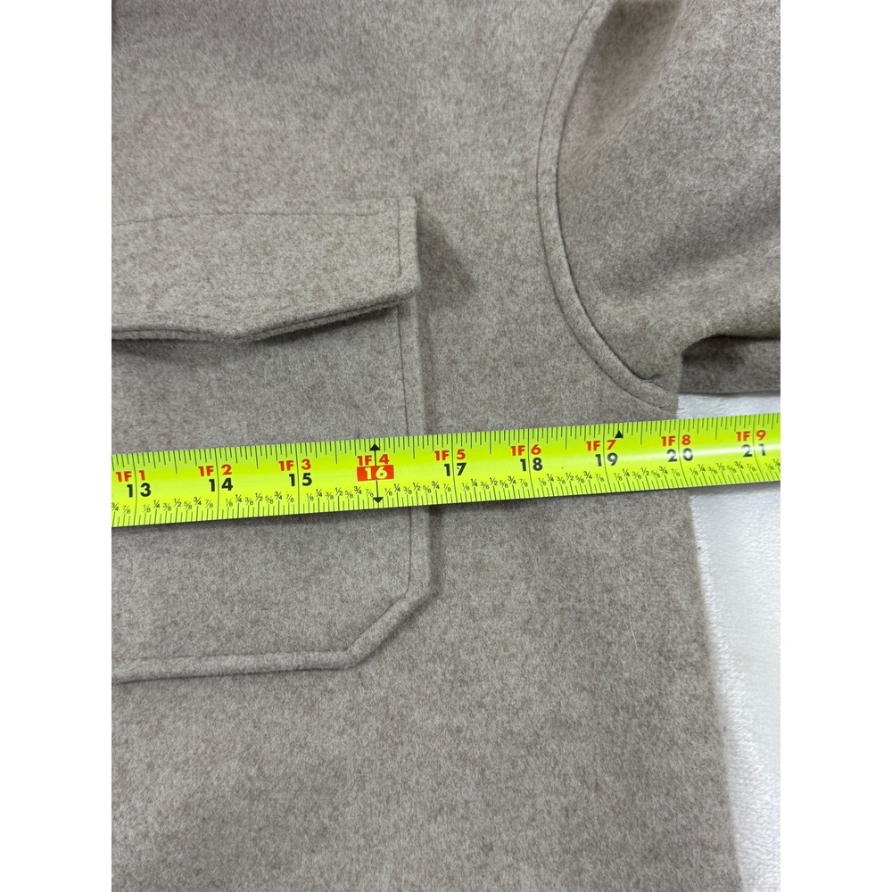 Avec Les Filles Women's XS Beige Shacket Button Front Overshirt Jacket Soft Cozy - Picture 4 of 6